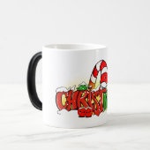 Cute Christmas Lettering Illustration – モーフィングマグカップ (正面左)