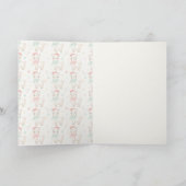 Cute Christmas Llama Holiday Card シーズンカード (内部)