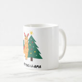 Cute Christmas Llama Illustration – Festive Holida コーヒーマグカップ (正面右)
