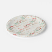 Cute Christmas Llama Paper Plates  ペーパープレート (アングル)