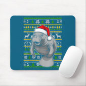 Cute Christmas Manatee Shirt, Manatee Ugly Xmas Sw マウスパッド (マウス)