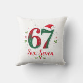 Cute Christmas Meme Six Seven 67 6 7 Holiday クッション (裏面)