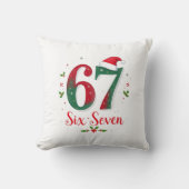 Cute Christmas Meme Six Seven 67 6 7 Holiday クッション (正面)