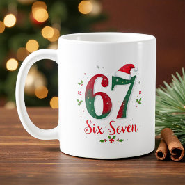 Cute Christmas Meme Six Seven 67 6 7 Holiday コーヒーマグカップ