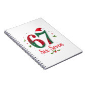 Cute Christmas Meme Six Seven 67 6 7 Holiday ノートブック (右側)