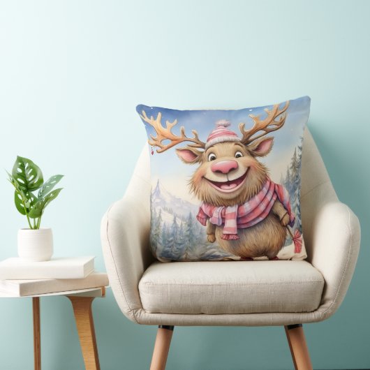 Cute Christmas Moose クッション (椅子)