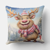 Cute Christmas Moose クッション (裏面)