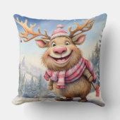 Cute Christmas Moose クッション (正面)