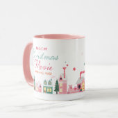 Cute Christmas Movie Watch Mug Pink Elf Workshop マグカップ (正面左)