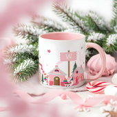 Cute Christmas Movie Watch Mug Pink Elf Workshop マグカップ