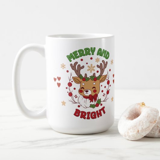 Cute Christmas Mug コーヒーマグカップ (ドーナツ)