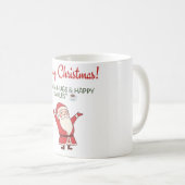 Cute Christmas Mug – Merry Christmas | Warm Hugs & コーヒーマグカップ (正面右)