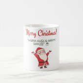 Cute Christmas Mug – Merry Christmas | Warm Hugs & コーヒーマグカップ (中央)