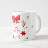 “Cute Christmas Mug with Red Bow Wreath" ジャンボコーヒーマグカップ (正面右)