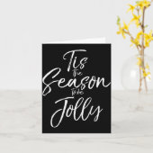 Cute Christmas Music Carol Lyric Tis The Season To カード (黄色い花)