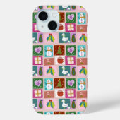 Cute Christmas Patchwork Pattern Case-Mate iPhoneケース (裏面)
