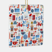 Cute Christmas Pattern セラミックオーナメント (右)