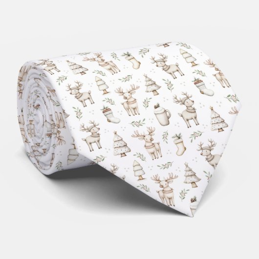 Cute Christmas Pattern - Neck Tie ネクタイ (ロール)