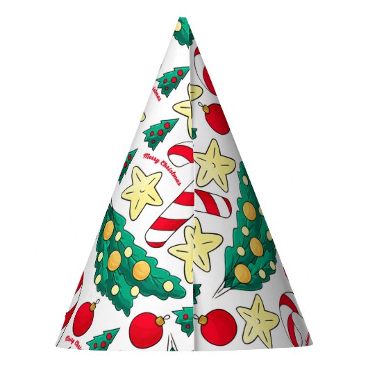 Cute Christmas Pattern Party Hat パーティーハット (裏面)