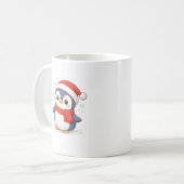 Cute Christmas Penguin Mug – Kawaii コーヒーマグカップ (正面左)