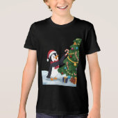 Cute Christmas Penguin T-Shirt トライブレンドＴシャツ (正面)