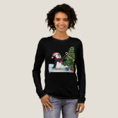 Cute Christmas Penguin T-Shirt トライブレンドTシャツ (正面全体)