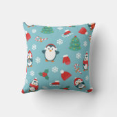 Cute Christmas Penguins Pattern クッション (裏面)