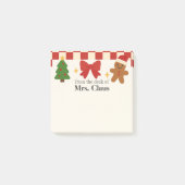Cute Christmas Personalized Sticky Notes ポストイット (正面)