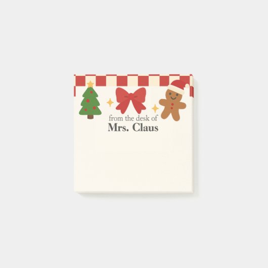 Cute Christmas Personalized Sticky Notes ポストイット (正面)