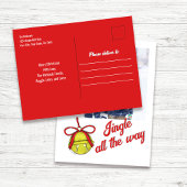 Cute Christmas Photo Card Jingle All the Way シーズンポストカード