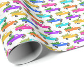 Cute Christmas Pickup Trucks Trees Retro Xmas Gift ラッピングペーパー (ロールコーナー)