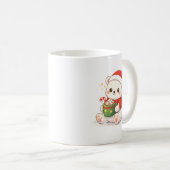 Cute Christmas Polar Bear Mug Kawaii コーヒーマグカップ (正面右)
