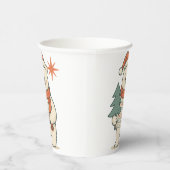Cute Christmas Polar Bear Scandinavian Winter  紙コップ (右)