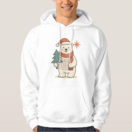 Cute Christmas Polar Bear Scandinavian Winter Cozy パーカ