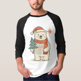 Cute Christmas Polar Bear T-Shirt | Scandinavian  Tシャツ