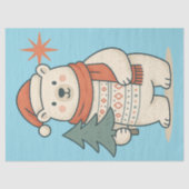 Cute Christmas Polar Bear Tissue Paper |  薄葉紙 (正面)