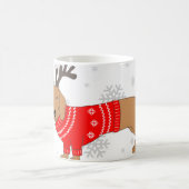 Cute Christmas Pup コーヒーマグカップ (中央)