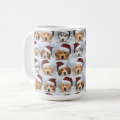 Cute Christmas Puppies コーヒーマグカップ (正面左)
