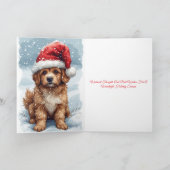 Cute Christmas Puppy  カード (内部)
