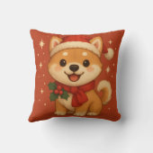 Cute Christmas Puppy クッション (裏面)