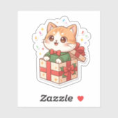 Cute Christmas Puppy Sticker & Magnet Adorable cat シール (シート)