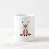 Cute Christmas Reindeer コーヒーマグカップ (中央)