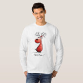 Cute Christmas Reindeer Cartoon – Funny Holiday  Tシャツ (正面フル)