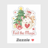 Cute Christmas Reindeer Festive Sticker シール (シート)