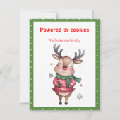 Cute christmas reindeer funny wish retro Postcard シーズンカード (正面)