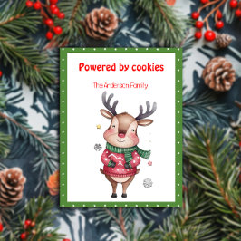 Cute christmas reindeer funny wish retro Postcard シーズンカード