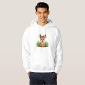 Cute Christmas Reindeer Hoodie, Reindeer Holiday  パーカ (正面フル)