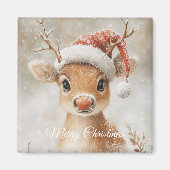 Cute Christmas Reindeer Magnet マグネット (正面)