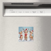 Cute Christmas Reindeer Magnet マグネット (インサイチュ (食洗機))