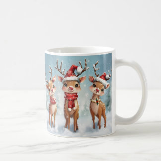 Cute Christmas Reindeer Mug – Cozy Holiday Mug  コーヒーマグカップ